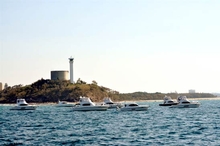 Approaching Mooloolaba for our first night