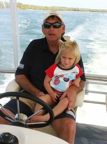 Dale Cash with his grand daughter, Emma Gill