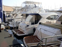 Riviera's floating display at the 2010 Barcelona International Boat Show