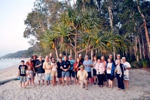 Riviera owners enjoyed tapas and drinks on the beach at Kingfisher Bay, Fraser Island