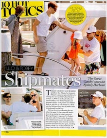 Hollywood celebrities on board a Riviera in Sydney - WHO Magazine 23rd September 2011