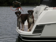 Charlie and Rane enjoy going out on Jeff and Julane's Riviera M360