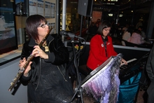More than 100 guests were entertained by a live band