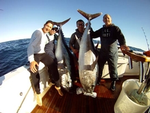 It was a proud moment when the crew on board 'Irish Eyes' landed these enormous Blue Fin Tuna