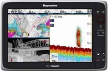 Raymarine's newest hybrid touch display, the e-165 features a larger display while taking up less dash space