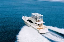 The 45 Open Flybridge features a moulded exterior staircase from the cockpit to the flybridge