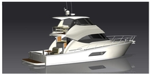 Be one of the first in the world to inspect spacious new Riviera 50 Enclosed Flybridge in May 2013