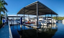 Riviera's impressive under cover display at the inaugural Riviera Festival of Boating