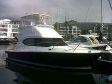 Riviera 33 Flybridge, Gunners, ready for her maiden voyage from Granger Bay to her new home in Gordon's Bay, South Africa