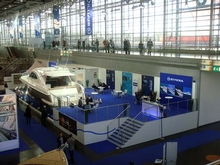 Riviera's indoor display at the Dusseldorf Boat Show