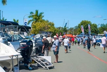 There were more than 600 boats on display on both land and in the water